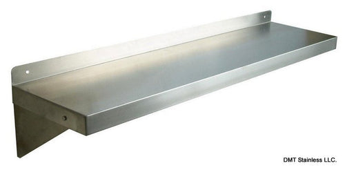 DMT Stainless wall shelf with mounting brackets